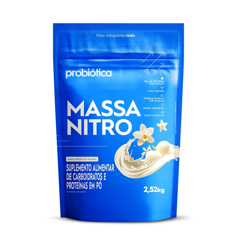 MASSA NITRO PROBIÓTICA BAUNILHA 2,52KG
